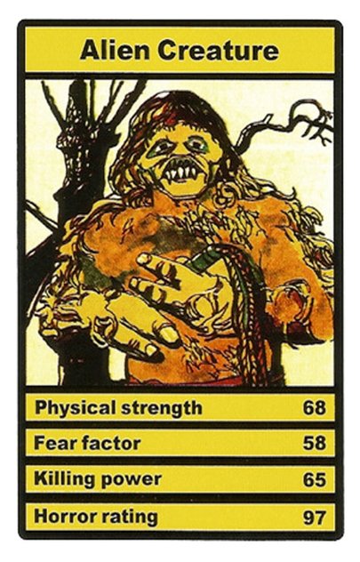 Various FB3 Top Trumps Single Card Horror Scary Characters Glow In The Dark 